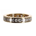 18ct princess-cut diamond full eternity ring, 2.16ct approx, clarity VS-SI, colour G/H, band width