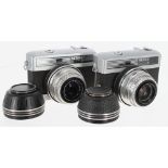 Two Carl Zeiss Jena Werra 3 cameras, each with Carl Zeiss Jena Tessar 2.8/50 lens