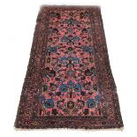 Antique Persian handmade Malayer rug, 73" x 40" approx