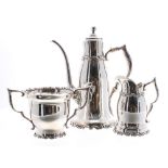 American Aesthetic Sterlin silver three piece coffee set by Whiting MFG Co, numbered 2949