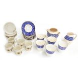 Royal Worcester demi tasse part coffee set; 5 cups, 2.5" high with 8 saucers, cream jug and