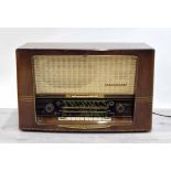 Vintage Nordmende Tannhauser 57 tube radio, made in Germany, 26" wide, 11" deep, 17" high (not