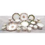 Royal Windsor Bone China part tea set comprising two sandwich plates, smaller plate, 5 cups and 8
