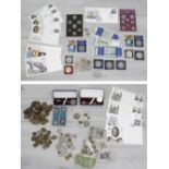 Collection of coins; including collectors commemorative presentation mounted examples; also selected