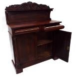 Victorian mahogany chiffonier, 43" wide, 17" deep, 54" high