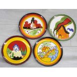 Four Wedgwood 'Bizarre World of Clarice Cliff' limited edition plates, to include patterns '