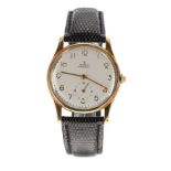 Rolex Precision 18k gentleman's wristwatch, ref. 4651, circa 1950s, circular silvered dial with