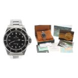 Rolex Oyster Perpetual Submariner stainless steel gentleman's bracelet watch, ref. 14060, circa