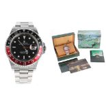 Rolex Oyster Perpetual Date GMT-Master II gentleman's stainless steel bracelet watch, ref. 16710,