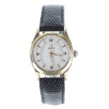 Omega mid-size stainless steel wristwatch, ref. 2621-1, circa 1950, serial no. 12319050, circular