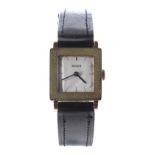 Rolex 9ct square cased mid-size wristwatch, case ref. 503, no. 3695x, import hallmarks for Glasgow