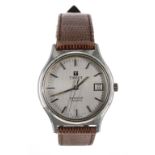 Tissot Seastar Quartz stainless steel gentleman's wristwatch, leather strap, 36mm - Condition