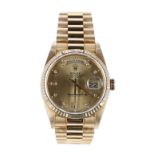 Rolex Oyster Perpetual Day-Date 18ct gentleman's bracelet watch, ref. 18238, circa 1990, serial. no.