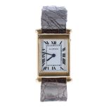 Cartier Tank 18ct mid-size back wound wristwatch, case double ref. 1461xx/0148xx, circa 1940s,