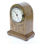 Early Gents Pulsynetic electric half minute mantel clock, the 5" cream dial within a rounded