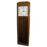 IBM International electric master clock, the 13.75" square white dial with subsidiary seconds