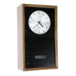 Gent of Leicester half second XC407 master clock, the 6" silvered dial within an oak glazed case,