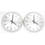 Two Synchronome 11" wall dial slaves (2)