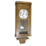 Electric chiming clock and bracket, the 7" silvered dial signed Ala Gerbé D'or, Dunkerque, the