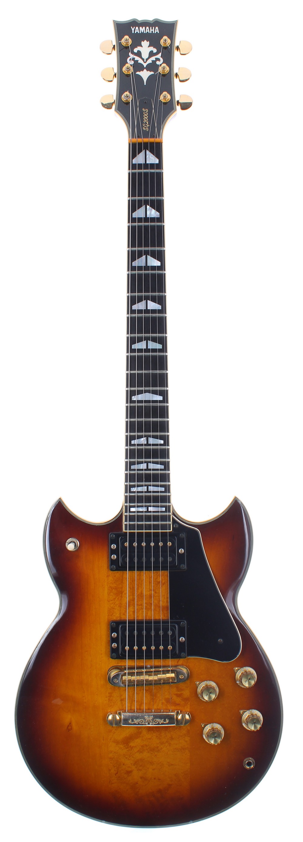 1984 Yamaha SG2000S electric guitar, made in Japan, ser. no. 128123; Finish: sunburst, minor surface