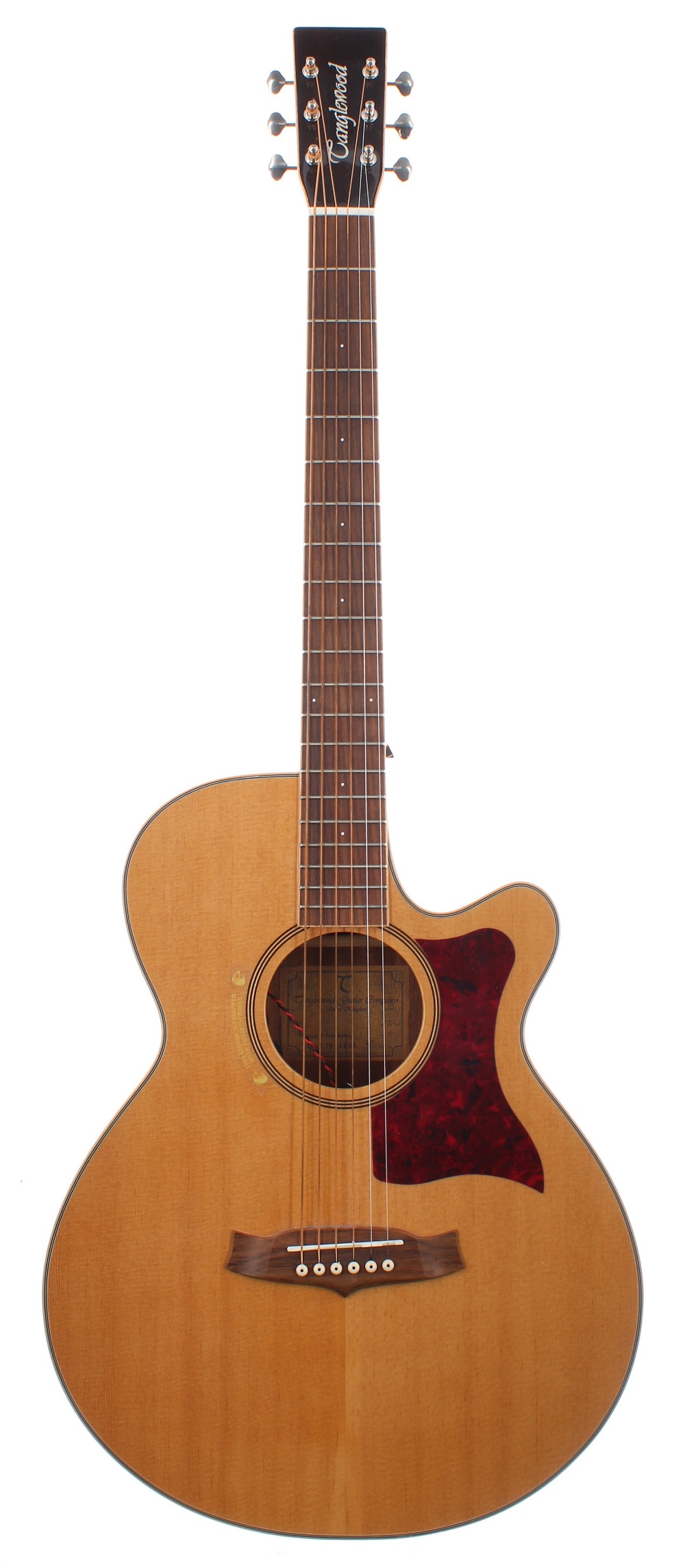 Tanglewood Sundance TW45 EGE electro-acoustic guitar; Back and sides: mahogany and quilted ash,