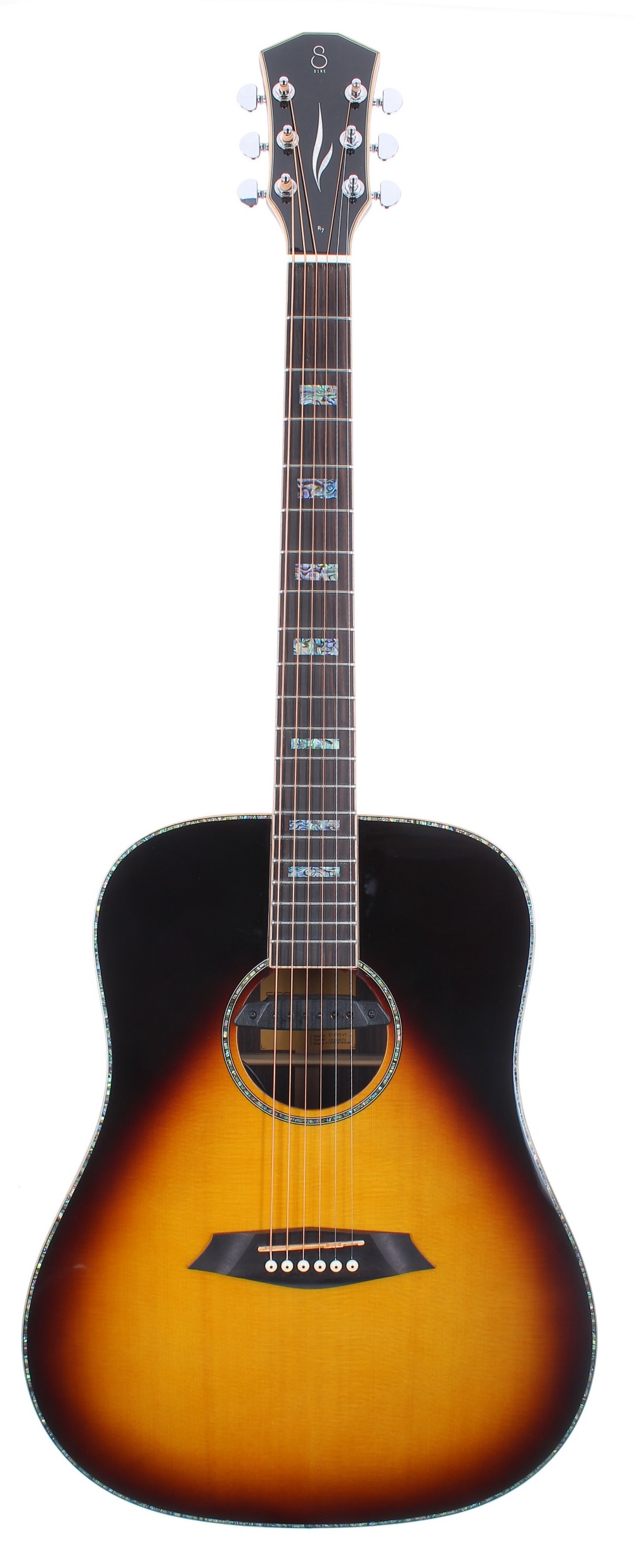 2019 Sire R7 (DZ) VS acoustic guitar, made in Indonesia; Back and sides: rosewood; Top: sunburst