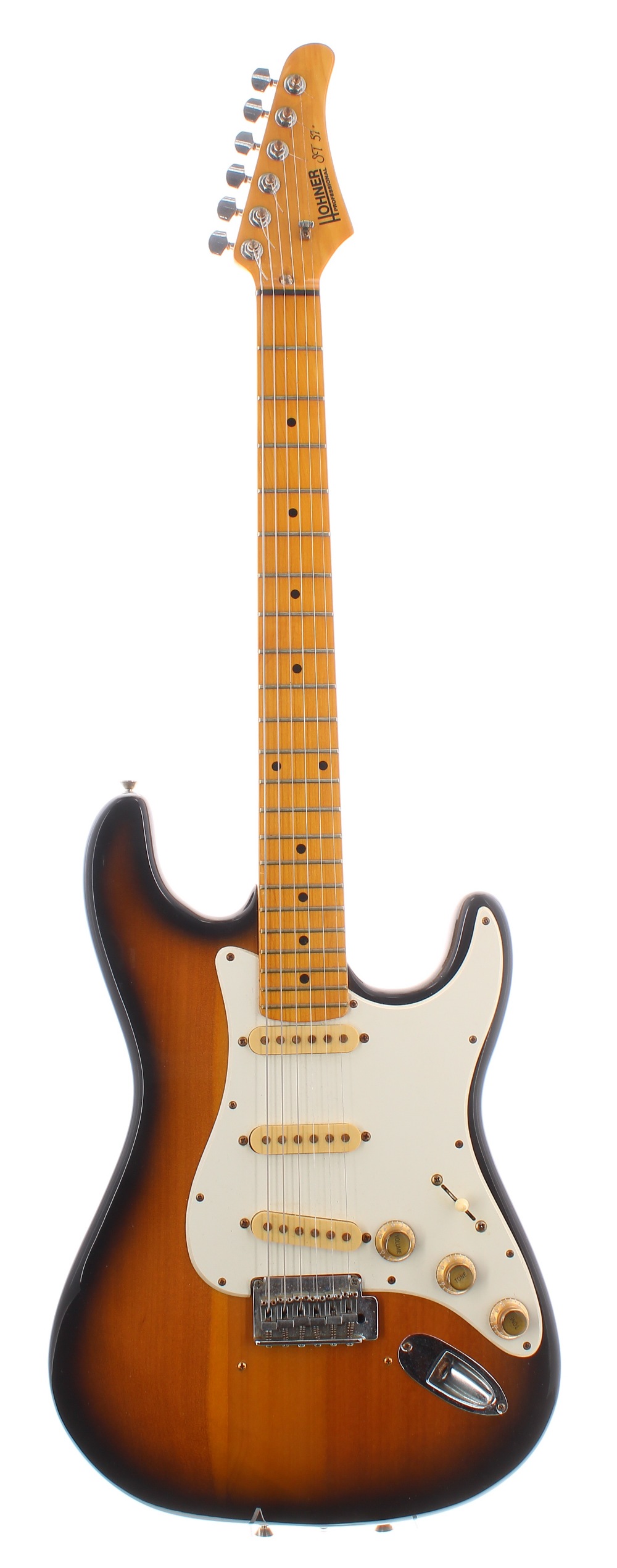 Hohner Professional ST57 electric guitar; Finish: two-tone sunburst, a few minor blemishes;