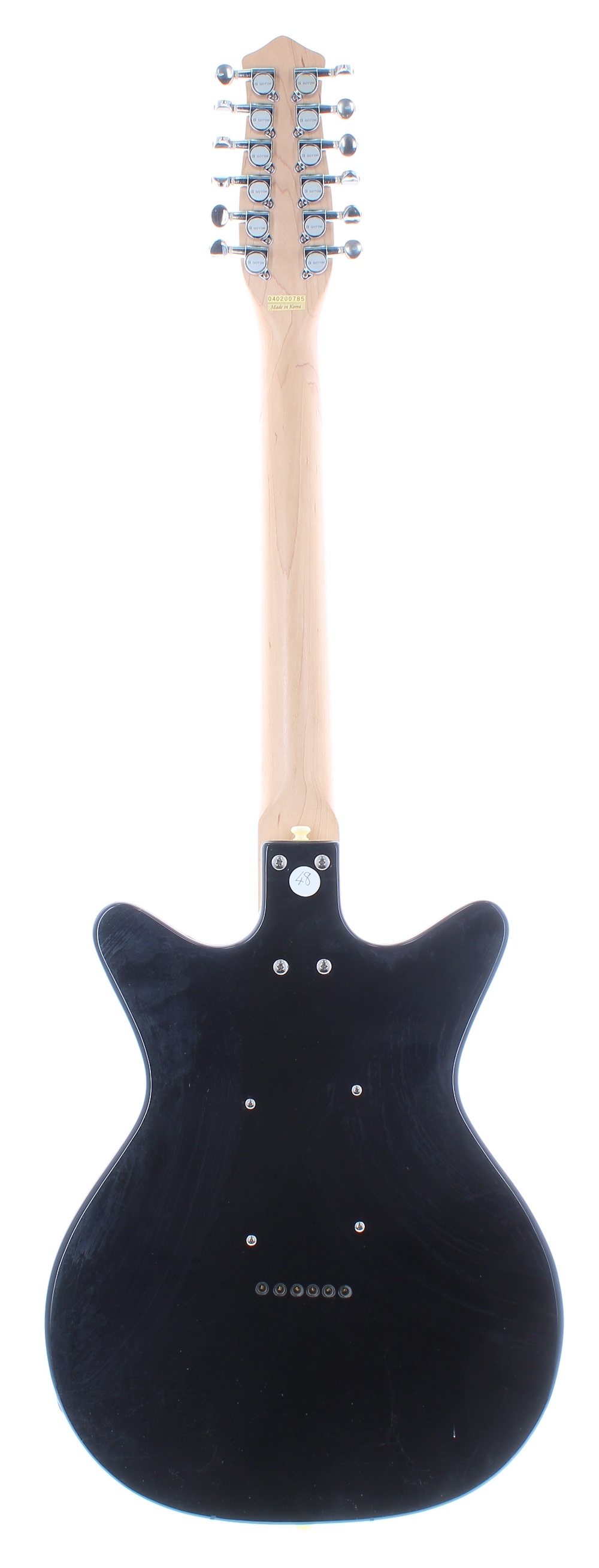 Danelectro '59 twelve string electric guitar, made in Korea, ser. no. 04xxxxxx5; Finish: black, - Image 2 of 3