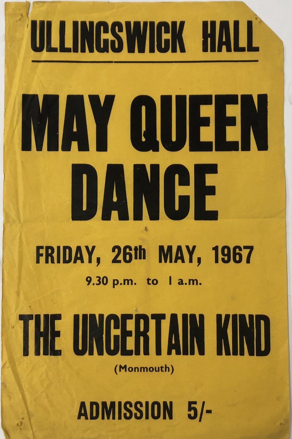 The Uncertain Kind - eight original concert posters featuring The Uncertain Kind at various Welsh - Image 7 of 8