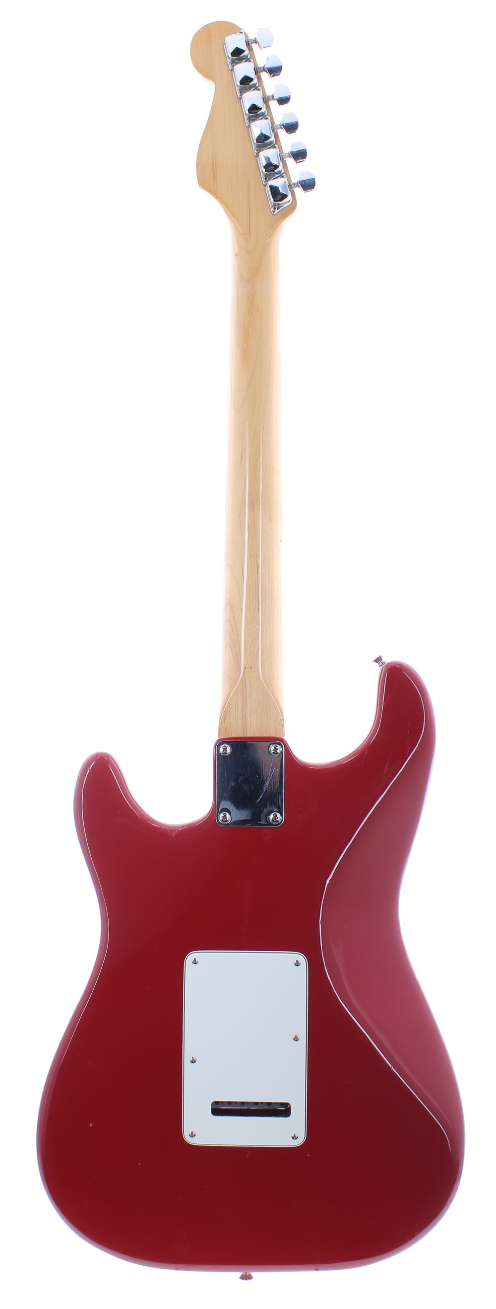 Sunn Mustang electric guitar, made in India; Finish: red, various dings and marks; Fretboard: - Image 2 of 2