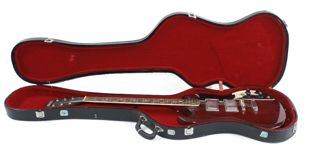 1970s Avon by Rose Morris SG electric guitar, made in Japan; Finish: cherry, lacquer cracking, - Image 3 of 3