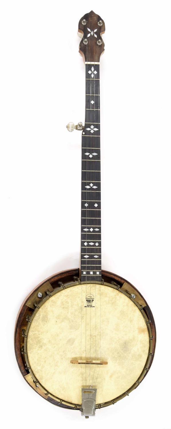 Five string banjo by Kettle of Wigton (circa 1970-1980), with solid detachable maple back, hoop