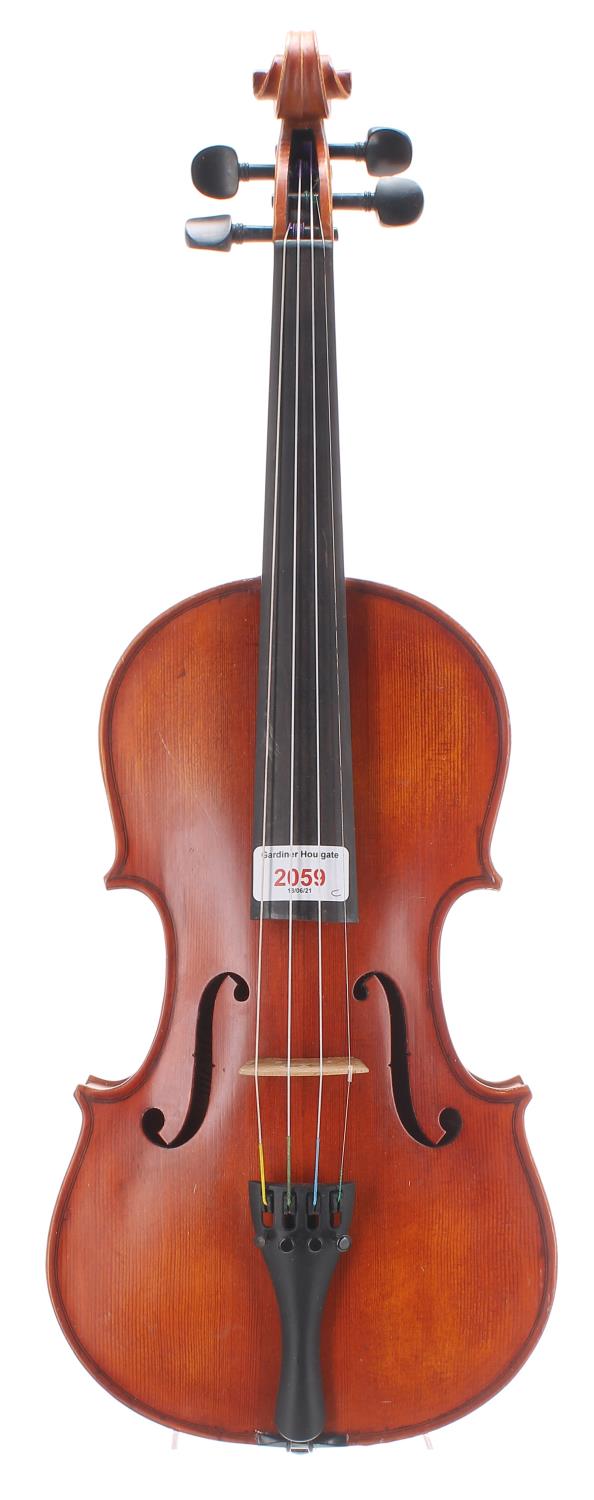 Contemporary violin labelled Hidersine Vivente, 13 15/16", 35.40cm, case