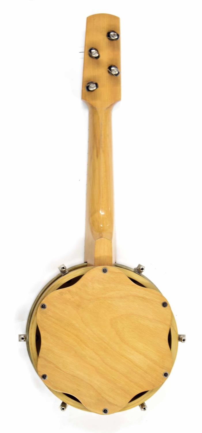 Mid 20th century ukulele banjo with detachable resonator, 8" skin (restored), case - Image 2 of 2