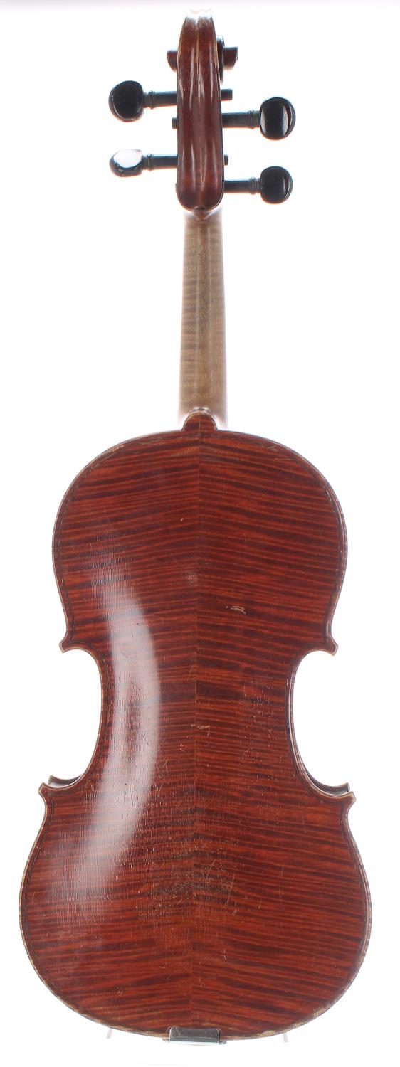 Early 20th century French violin, 14", 35.60cm (table soundpost crack) - Image 2 of 2