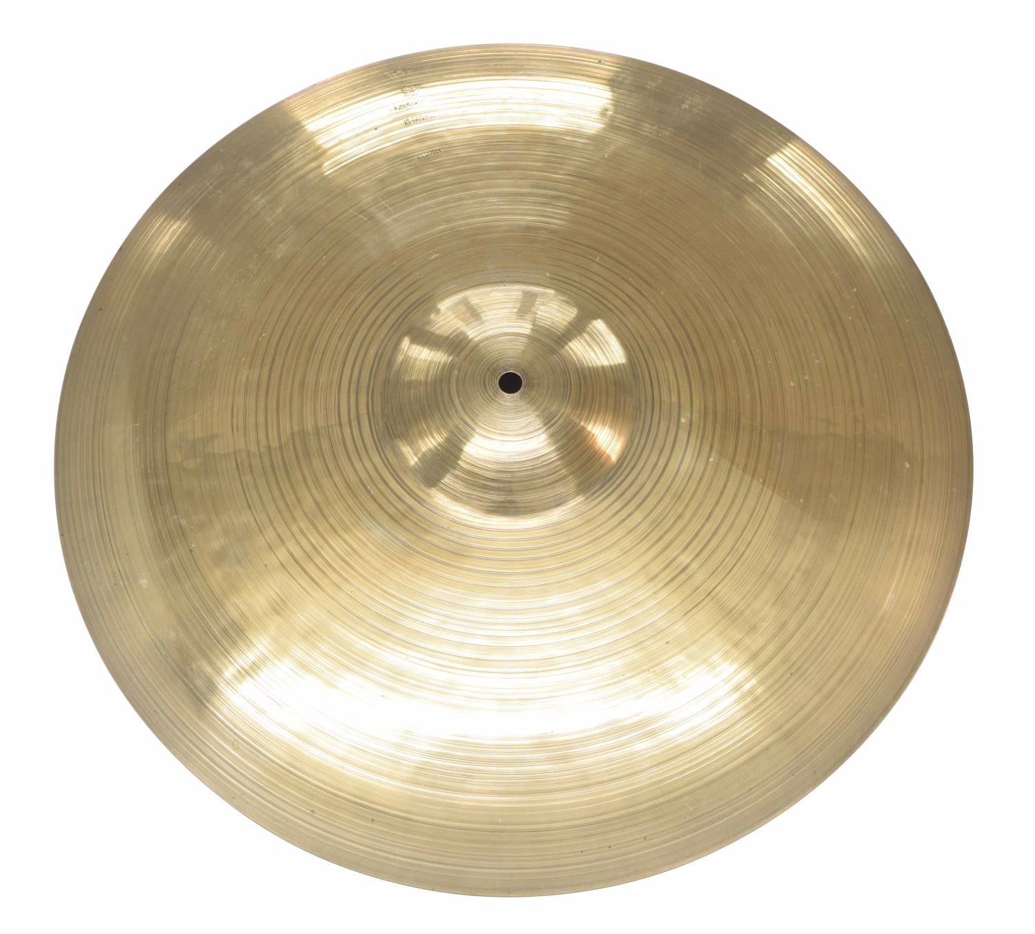 Paul Chalklin - 1920s Zildjian Istanbul 16" crash cymbal, bearing the maker's signature to the