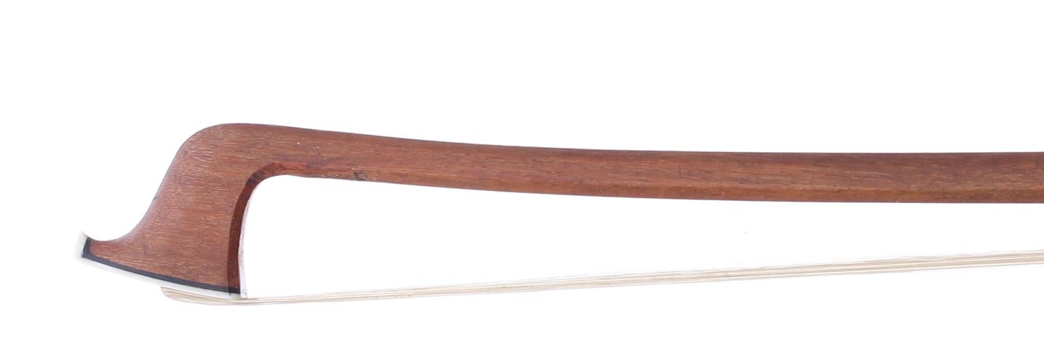 French nickel mounted violin bow stamped Georges Apparut on either side of the handle, the stick - Image 2 of 2