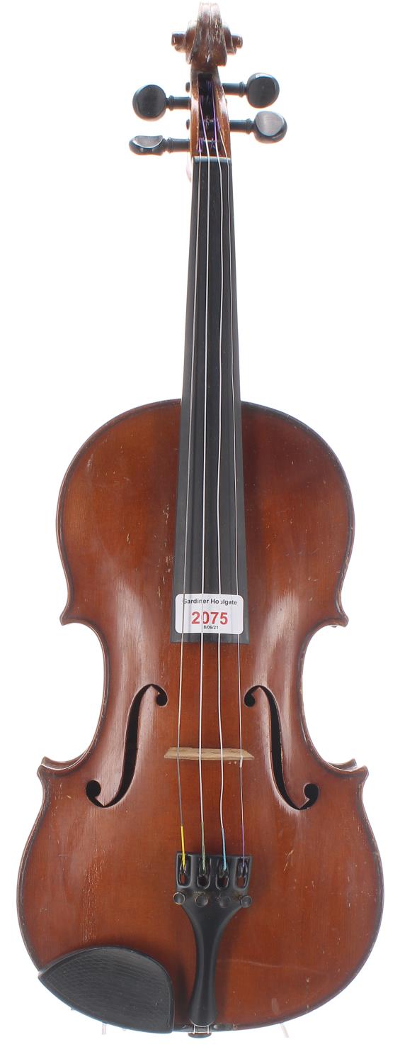 Czechoslovakian violin labelled Casper Strnad, Fecit Prague, Anno 1931, 14 1/4", 36.20cm