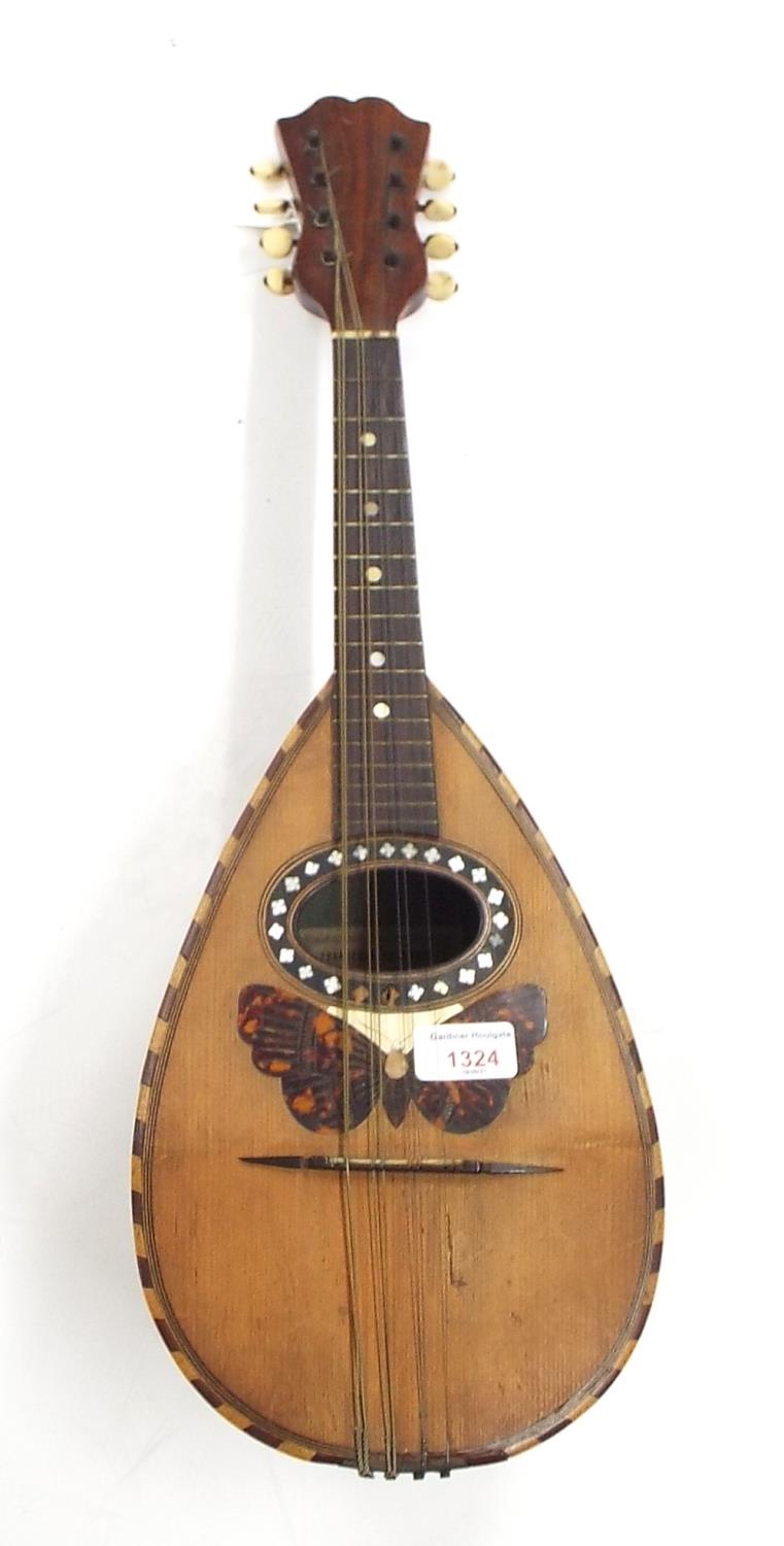 Good late 19th century Neapolitan mandolin by and labelled Francesco Salomone..., with segmented