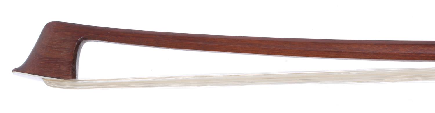 Interesting old ivory mounted violoncello bow stamped Dodd, the stick octagonal, the ivory frog also - Image 2 of 2