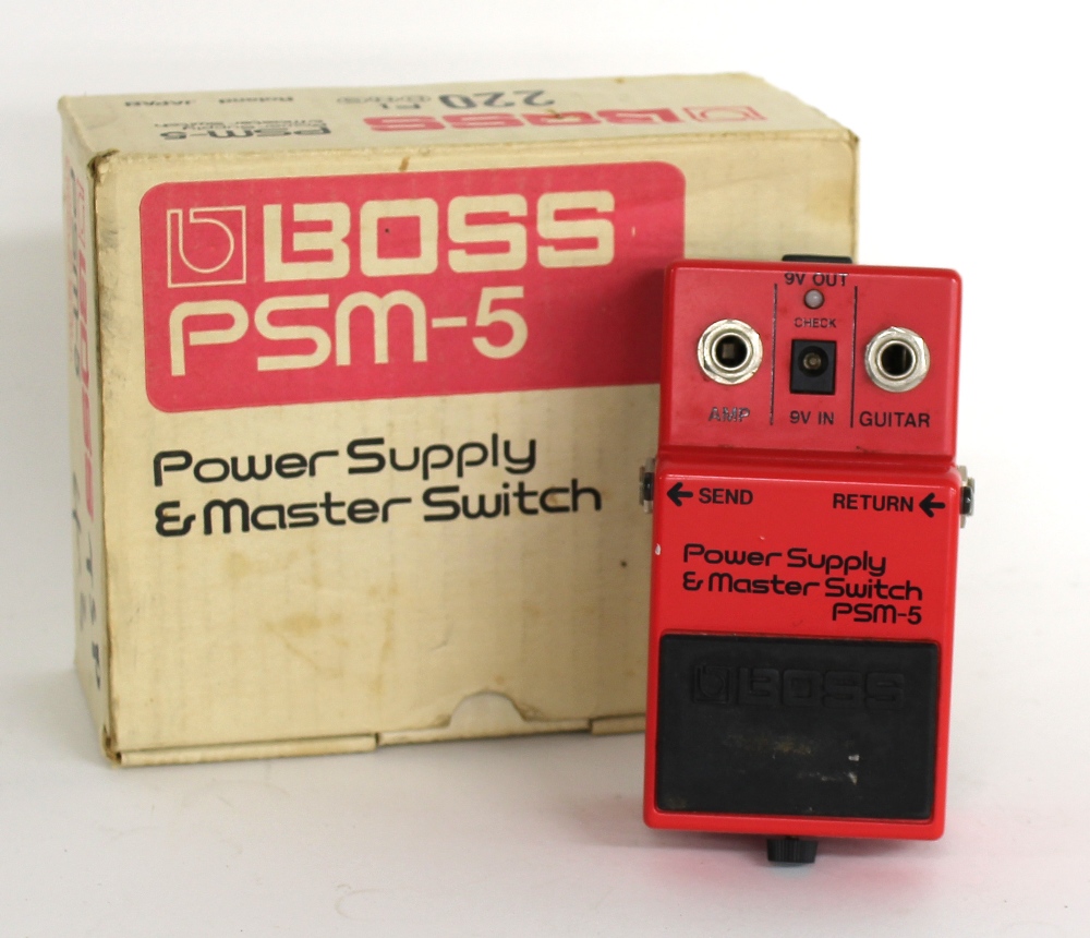 Boss PSM-5 power switch and master switch guitar pedal power block, boxed