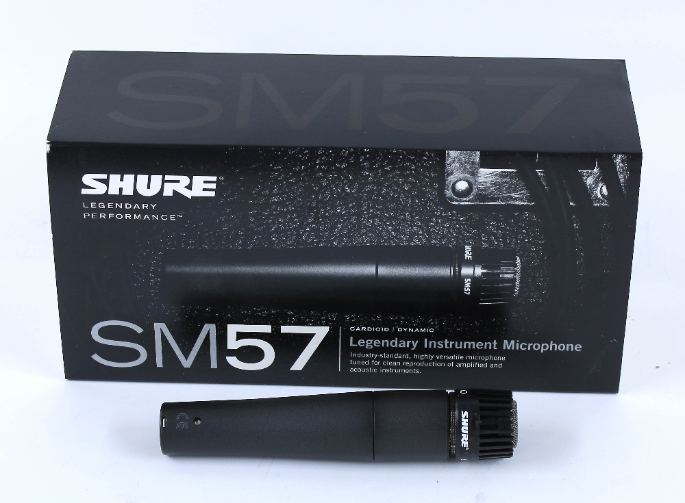 Shure SM57 instrument microphone, boxed