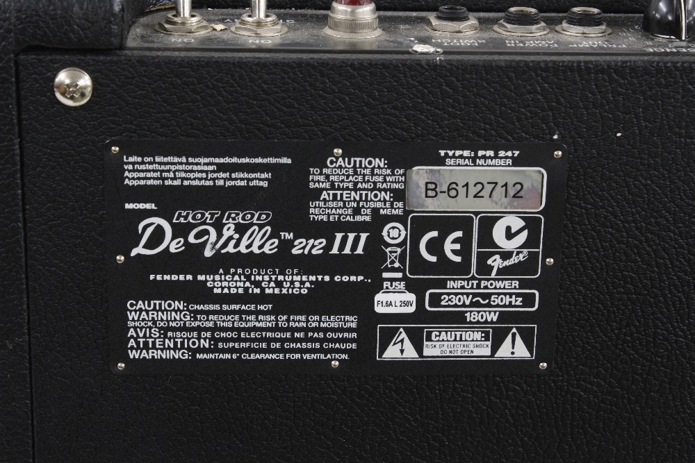 Fender Hot Rod De Ville 212/3 2 x 12 guitar amplifier, made in Mexico, ser. no. B-612712 - Image 3 of 3