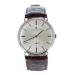 Vacheron & Constantin 18k white gold gentleman's wristwatch, case no. 44xxxx, circular silvered dial