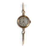 Cyma Cymaflex 9ct lady's bracelet wristwatch, 14.1gm, 18mm