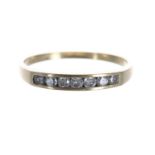 Modern 18k diamond half eternity ring, round brilliant-cut, 0.33ct, width 3.5mm, 2.7gm, ring size S