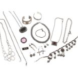 Selection of Eastern and other white metal jewellery, 554.4gm approx in total