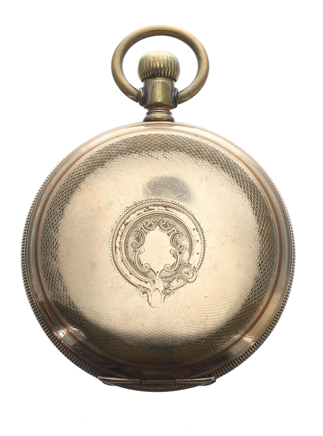 Elgin gold plated lever hunter pocket watch, circa 1909, signed gilt frosted 7 jewel movement with - Image 2 of 4