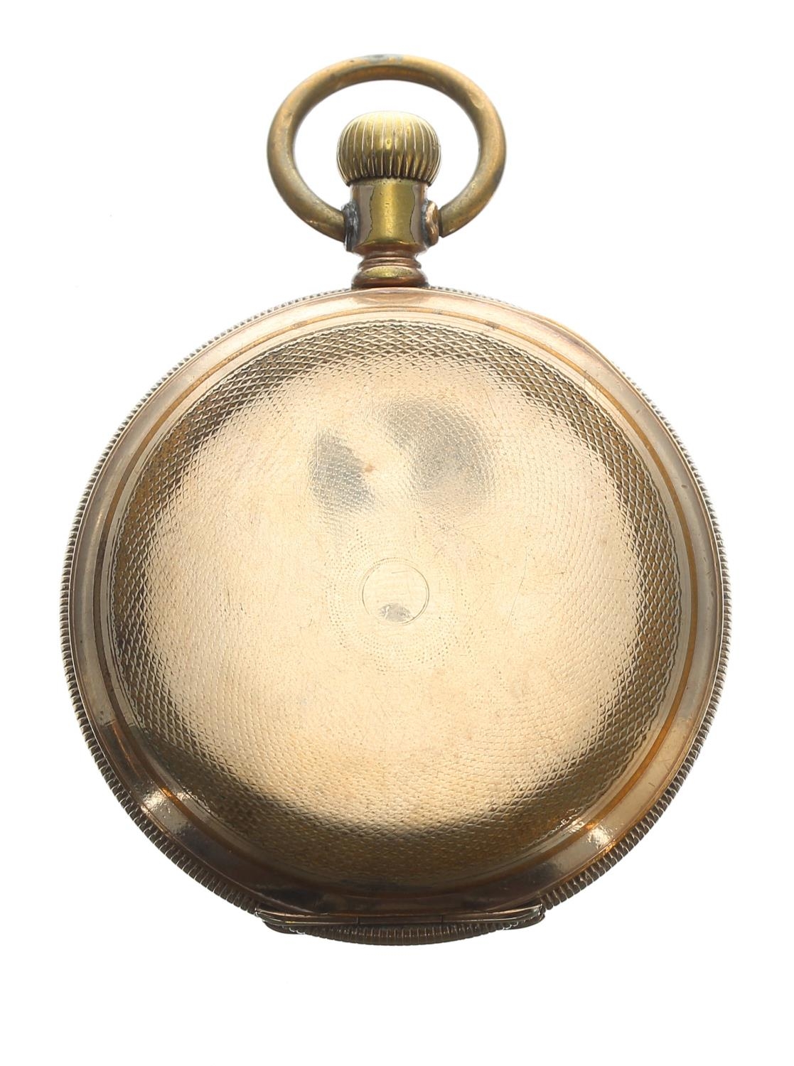 Elgin gold plated lever hunter pocket watch, circa 1909, signed gilt frosted 7 jewel movement with - Image 3 of 4