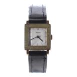 Rolex 9ct square cased mid-size wristwatch, case ref. 503, no. 3695x, import hallmarks for Glasgow